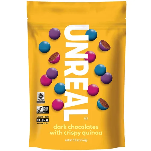 Vista 9 de UNREAL Paquete completo variado Menos azúcar, comercio justo, sin OMG Sin jarabe de maíz, alcoholes de azúcar, soja 6 bolsas Includes