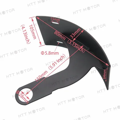 Vista 8 de MT360-010-M Soporte de placa de matrícula curvada negra Soporte de etiqueta de montaje compatible con eje de 1 pulgada