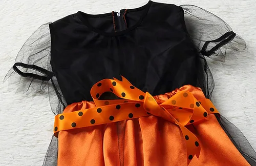 Vista 3 de Happy Cherry Disfraces de Halloween para niñas, disfraz de bruja de cuento de hadas, vestido de tutú elegante para cosplay