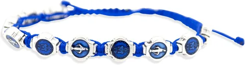 Vista 3 de Pulsera de cordón ajustable católica con esmalte