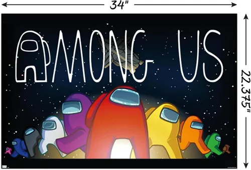 Vista 3 de Trends International Póster de pared de Among Us-Universe, 22.375 x 34 pulgadas, versión sin marco