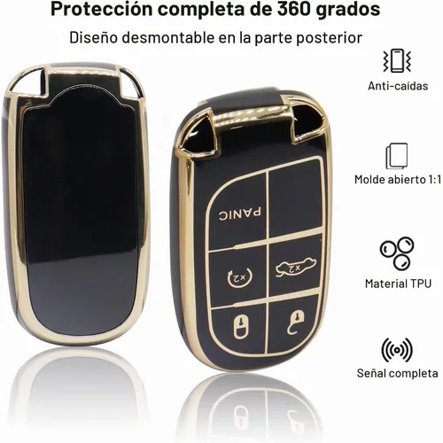 Vista 2 de Elegananccy para Funda de Llavero de Jeep, Negro
