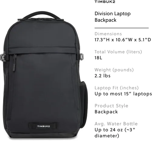 Vista 2 de Timbuk2 Division Deluxe Mochila para laptop, Tamaño único, Computadora portátil