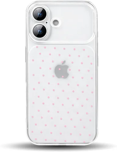 Vista 24 de NITITOP Funda para iPhone 17, diseño de lunares transparentes, color negro