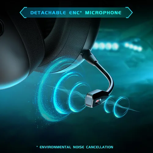 Vista 5 de Auriculares inalámbricos para juegos para PC, PS5, PS4, Mac, Nintendo Switch, auriculares para juegos con micrófono, auriculares Bluetooth 5.3
