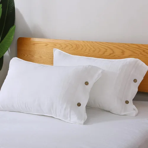 Vista 24 de S VICTORY SYMBOL Juego de 2 fundas de almohada 100 % lino natural francés de 20 x 30 pulgadas, fundas de almohada suaves y duraderas, color verde