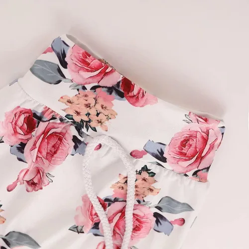 Vista 4 de CETEPY Ropa de bebé niña, sudadera con capucha de manga larga para bebé, pantalones + diademas, talla 0-24 meses