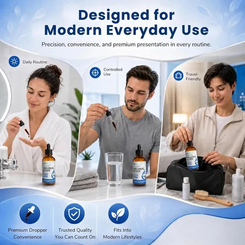 Vista 9 de Líquido de plata coloidal 1100 ppm - Suplemento mineral de alta potencia para apoyo inmunológico - Botella de vidrio ámbar con cuentagotas - 4 oz
