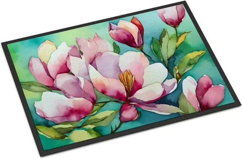 Vista 81 de Caroline's Treasures DAC1621MAT - Felpudo con diseño de camelia en acuarela de 18 x 27 pulgadas, tapete para puerta delantera, para interiores