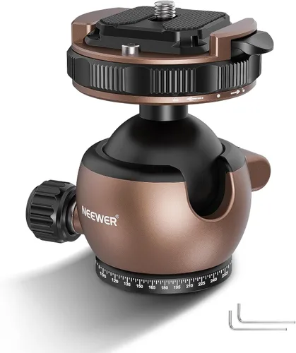 Vista 9 de NEEWER 28mm Junta de Bola de Trípode de Bajo Perfil con Rotación Panorámica de 360°, Placa de Liberación Rápida de 1/4" Tipo Arca y Nivel
