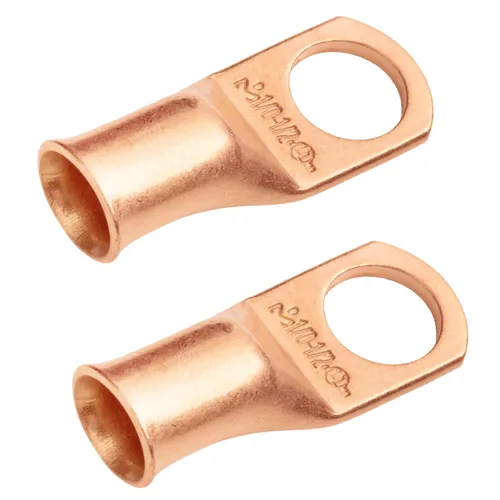 Vista 198 de SELTERM - 5 terminales de anillo resistentes para cable de batería, calibre 1/0 AWG, pernos de 1/2 pulgadas, terminales de calibre 0, ojales