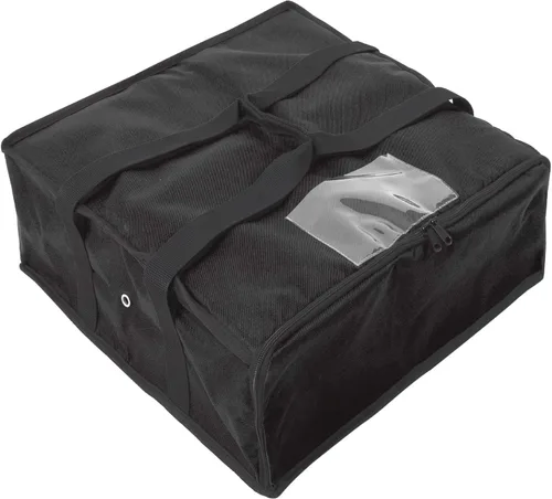 Vista 5 de Summit Ridge Bolsa aislada para entrega de alimentos Bolsas de pizza de 20 x 20 pulgadas para entrega, con cremallera con ventilación y bolsillo