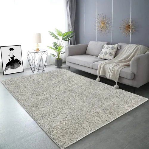 Vista 25 de Fashionwu Alfombra grande esponjosa de 5 x 8 pies, alfombra de felpa para sala de estar, guardería, antideslizante, alfombra mullida para decoración