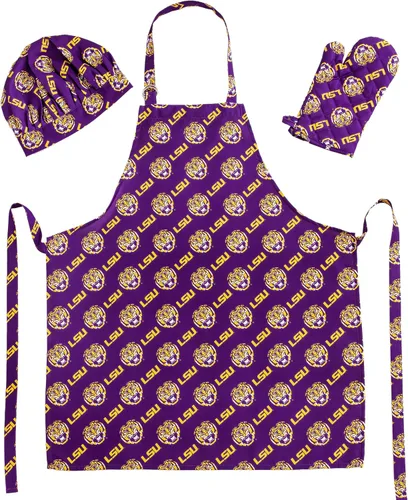 Vista 2 de Northwest NCAA unisex-adult 3-piece Apron, Oven Mitt and Chef Hat Set