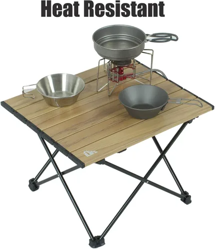 Vista 3 de iClimb 1 mesa plegable y 1 paquete de silla plegable baja, ultraligero y compacto para una sola persona al aire libre mochilero camping senderismo