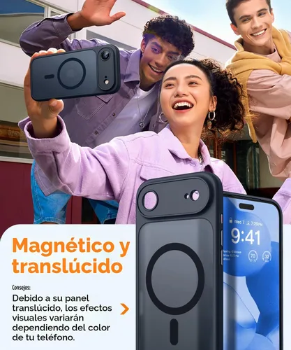 Vista 4 de CANSHN Funda magnética compatible con iPhone Air (6.5 pulgadas), mejorada [protección completa de la cámara] [compatible con Magsafe]