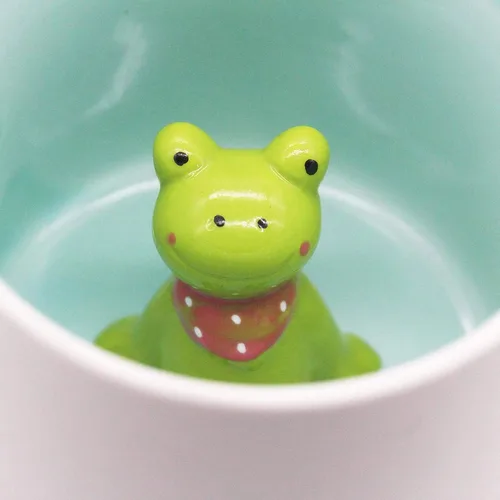 Vista 2 de Taza de café divertida de cerámica con caricatura 3D