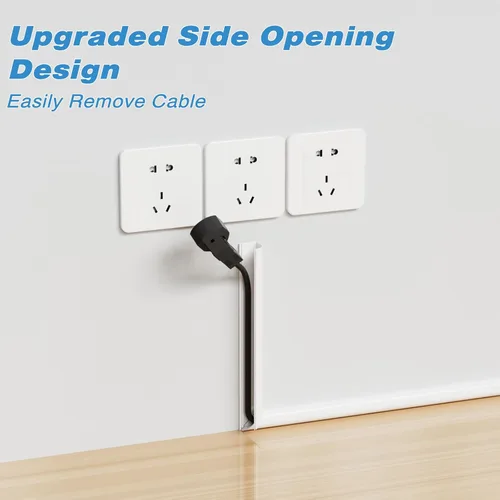 Vista 3 de Ocultador de cable de silicona de 39 pulgadas para 1 cable, cubierta de cable autoadhesiva flexible de apertura lateral para cables en TV de montaje