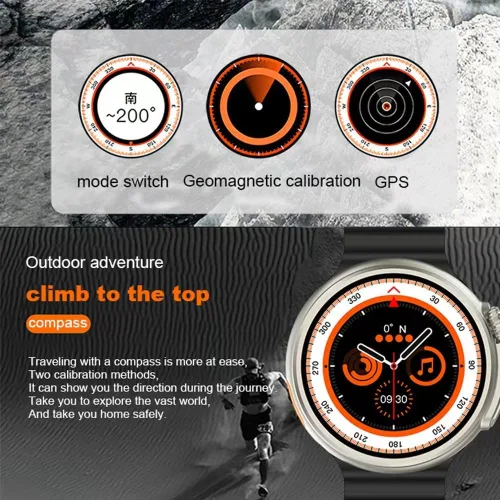 Vista 3 de ButxeT Smartwatch Z78 Ultra, reloj inteligente de fitness con pantalla redonda a color de 1.52 pulgadas, reloj inteligente multifuncional