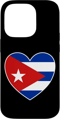 Vista 17 de iPhone 13 Pro Max I Heart Cuba - Divertida funda con bandera cubana