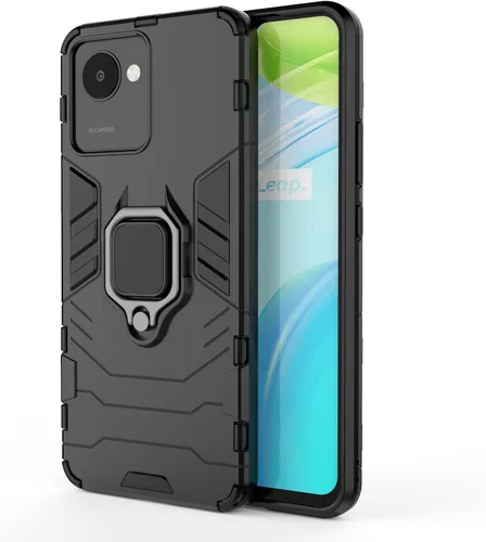 Vista 2 de Funda para Oppo Realme C30 4G, soporte magnético para coche para Oppo Realme C30 4G RMX3581 Case Negro