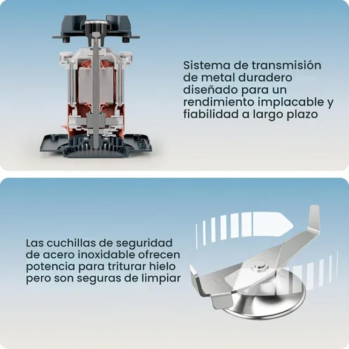 Vista 7 de Chefman Obliterator - Licuadora de encimera de 48 onzas para batidos, motor de 1380 W para triturar hielo, nueces y frutas congeladas con cuchilla