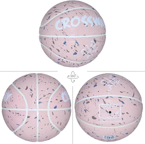 Vista 6 de Baloncesto de cuero compuesto tamaño 5/6/7 Resistencia a alta presión para canchas de concreto, agarre antideslizante que ahorra agua y tecnología