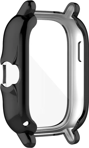 Vista 2 de Funda protectora de pantalla compatible con Amazfit GTS 2 Smartwatch Carcasas de TPU suave a prueba de golpes (negro)