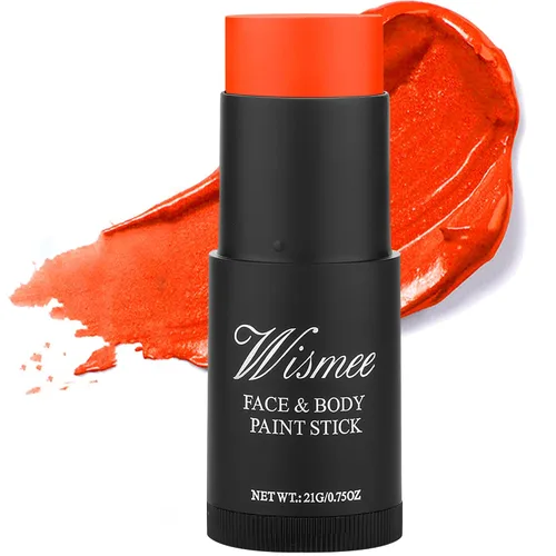 Vista 21 de Palo de pintura facial blanca de payaso, cobertura completa, maquillaje de cuerpo blanco para Halloween, cosplay, bromista, zombi, vampiro