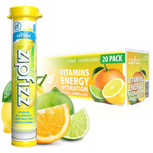 Vista 18 de Zipfizz Bebida energética diaria en polvo, Berry, paquete de 12 Energía sostenida 3-en-1, hidratación rápida y vitaminas esenciales Sin azúcar
