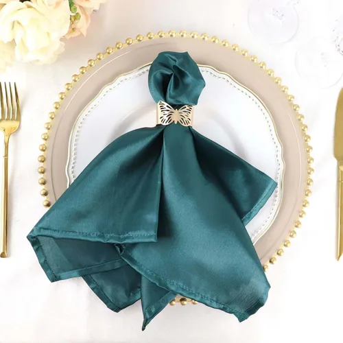 Vista 12 de Efavormart - Servilletas de lino de satén de terracota de 20 x 20 pulgadas para decoración de bodas, cumpleaños, restaurantes, fiestas, 25