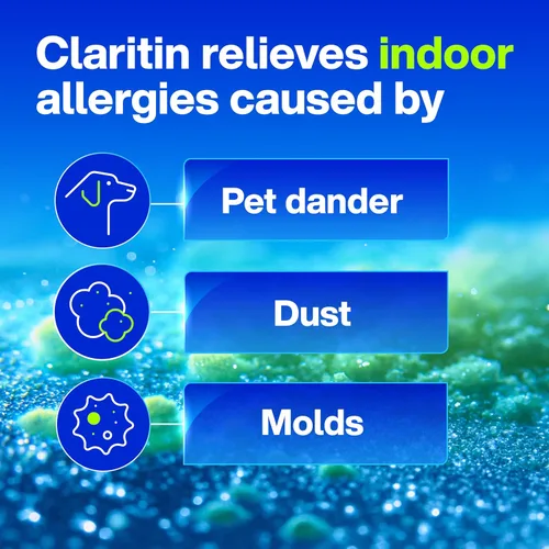 Vista 8 de Claritin Medicamento para la alergia para adultos, pastillas de loratadina sin somnolencia de 10 mg de 24 horas, antihistamínico, 30 tabletas + 1