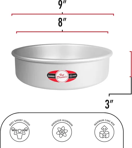 Vista 4 de Fat Daddios Pro Series - Molde redondo de aluminio anodizado para tartas (6 unidades)