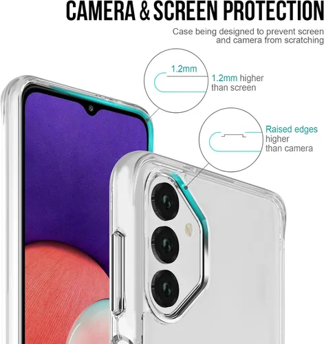 Vista 5 de Funda transparente para teléfono celular, Samsung Galaxy A13 5G/4G [protección militar contra caídas, ajuste delgado, sin amarillamiento]