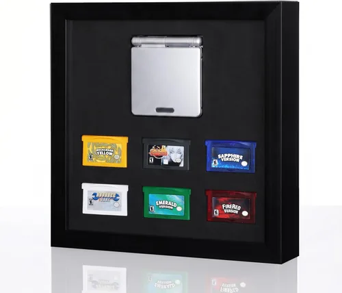 Vista 6 de Marco de Visualización Compatible con Consola de Juego Nintendo Game Boy Advance – Estuche de Almacenamiento y Visualización para Consola GBA y 6