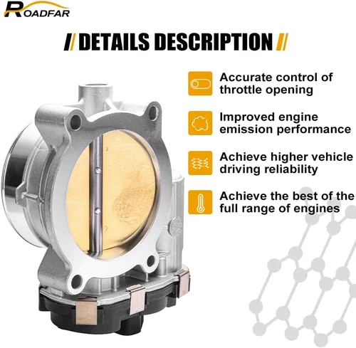 Vista 3 de ROADFAR Cuerpo de aceleración eléctrico S20019 12631186 2173151 para 09-15 para Cadillac 09-15 para Chevrolet 09-15 para GMC 09 para Hummer H2