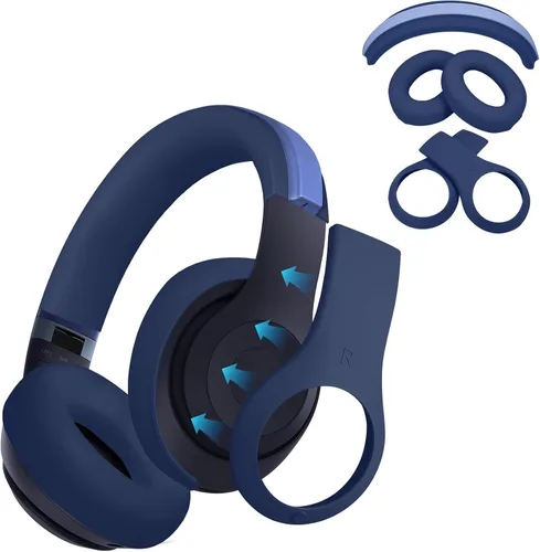 Vista 9 de Adhiper【3 en 1】 Funda de silicona Studio Pro, cubierta antiarañazos para la diadema/almohadillas/carcasa para auriculares Beats Studio Pro, Negro