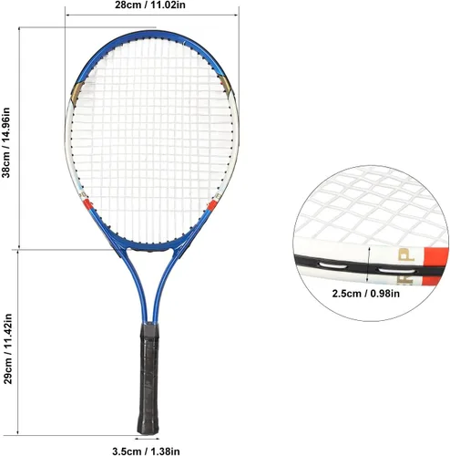 Vista 2 de RiToEasysports Raqueta de tenis para adultos, de aleación de aluminio de 27 pulgadas, ligera, para principiantes, jugadores intermedios