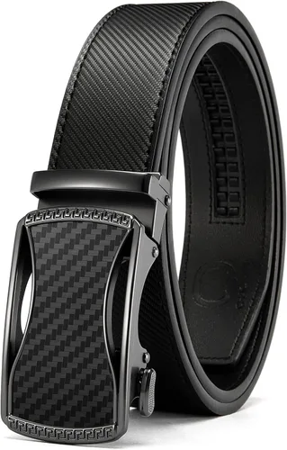 Vista 17 de CHAOREN Cinturón para hombre de cuero con trinquete - Ajuste personalizable, estilo sin esfuerzo (35 mm)