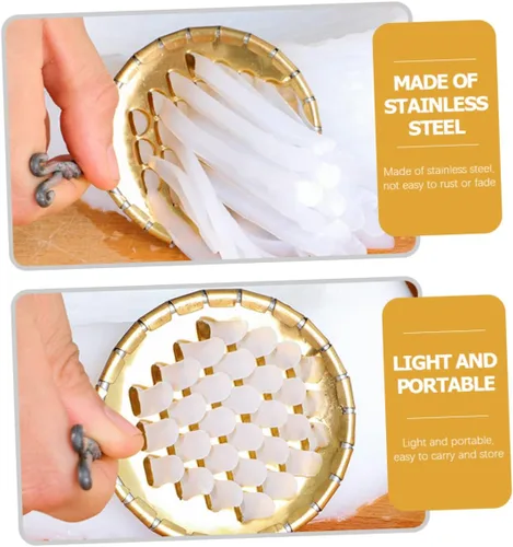 Vista 9 de Raspador de alimentos de metal de calidad superior jalea cortador de fideos fríos raspadores de cocina reutilizable