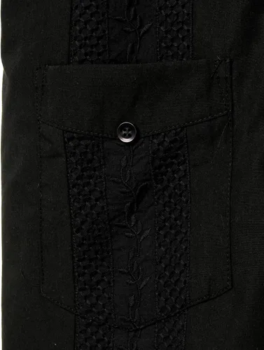 Vista 4 de VATPAVE Camisas de guayabera cubana con botones de manga corta para hombre