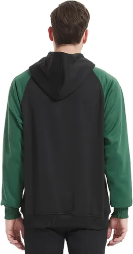 Vista 3 de Sudadera con capucha de algodón suave bordado de baloncesto para hombre