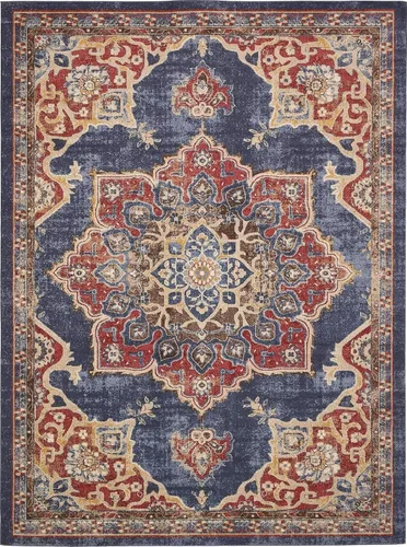 Vista 13 de Único Loom - Alfombra de la colección Utopia con estampado botánico vintage, tonos cálidos