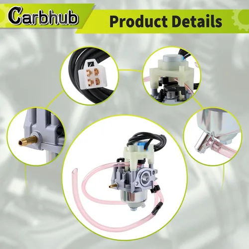 Vista 6 de Carbhub Carburador 16100-ZL0-D66 para Honda EU3000i Generador Carb con juntas Reemplazar 16221-ZH8-801, el carburador reemplaza 16100-Z0V-D12