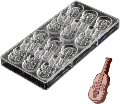 Vista 8 de Molde de policarbonato para chocolate, molde de caramelo de bricolaje, utensilios para hornear de plástico duro transparente, herramientas de 1