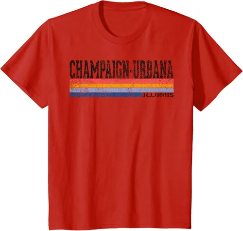 Vista 3 de clásico 1980s estilo champaign-urbana Illinois T Shirt, hombre 2XL, Blanco
