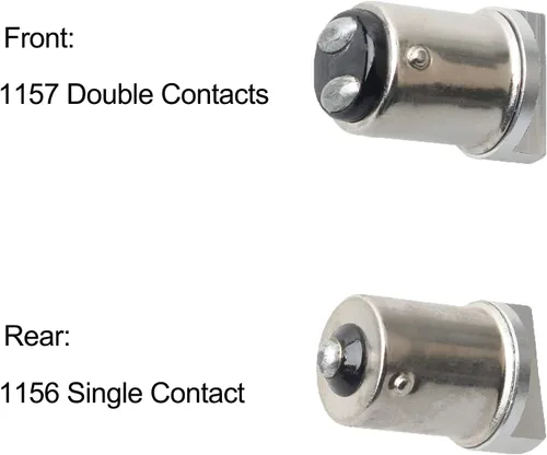 Vista 6 de NTHREEAUTO Señales direccionales LED delanteras 1157 + 1156 traseras de 3 1/4 pulgadas, cubiertas planas de lente ahumada, luces traseras Switch