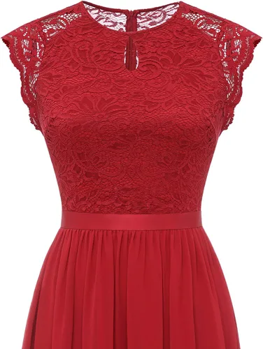 Vista 56 de Dressystar - Vestido de dama de honor, sin mangas, con cuello en V, para fiesta de boda