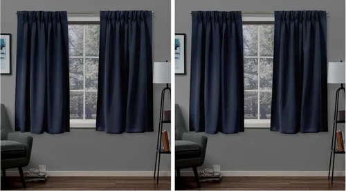 Vista 25 de Cortinas Exclusive Home Curtains, par para panel, de satén Plata