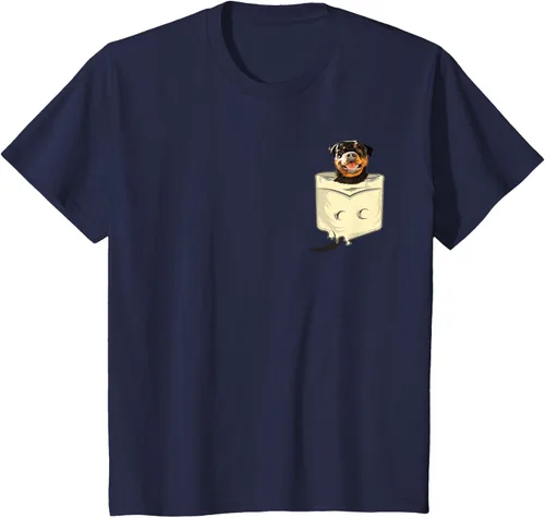Vista 21 de Rottweiler In A Pocket - Camiseta de entrenamiento de cachorros para amantes de los perros, Negro